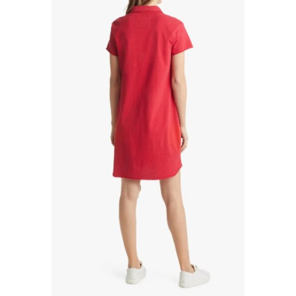 NEW FRANK & EILEEN PERFECT POLO DRESS - DOUBLE DECKER RED SIZE S - Picture 2 of 8